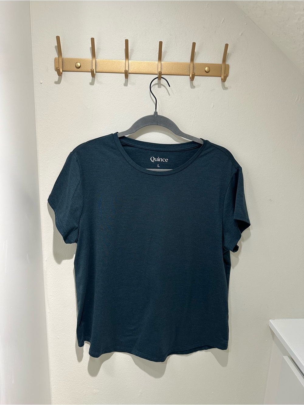 Quince Flow Knit Breeze Tee- Navy